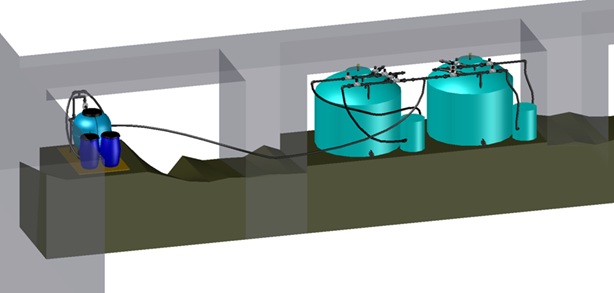 Modelo 3D del prototipo 2 de Cicero, a instalar en el RCNP.